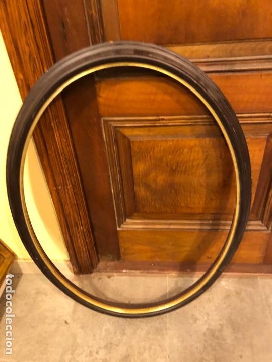 Antig&uuml;edades: MARCO OVAL MARRON PASTA - Foto 1