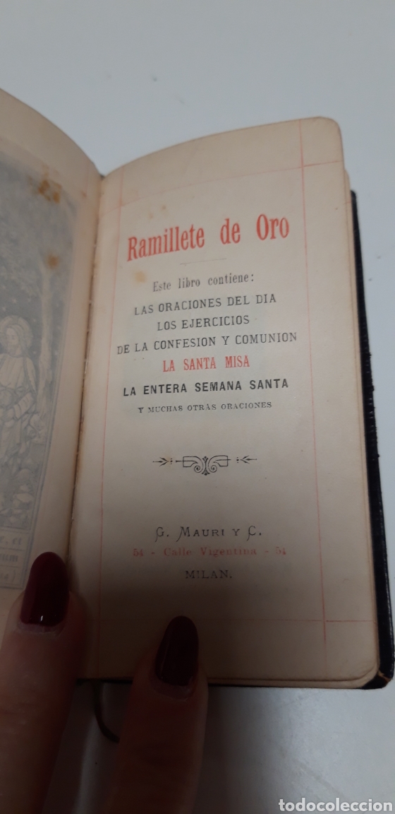 Antig&uuml;edades: MISAL RAMILLETE DE ORO EN PIEL - Foto 3