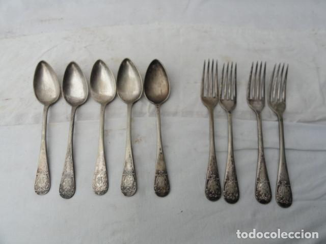 Antig&uuml;edades: CUBIERTOS DE ALPACA. - Foto 1