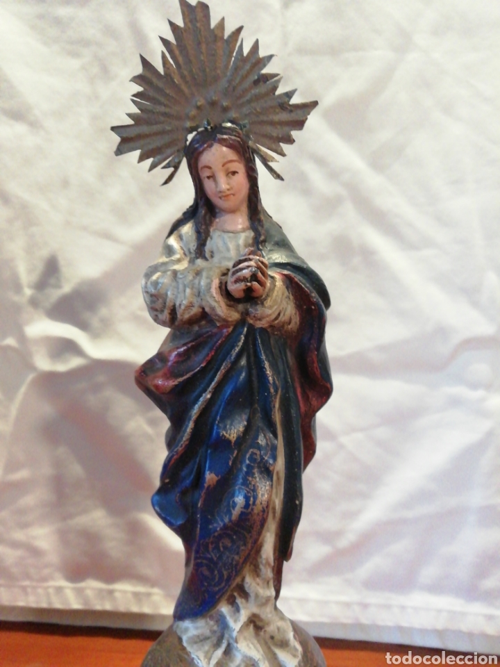 Antig&uuml;edades: Inmaculada de terracota triana - Foto 3