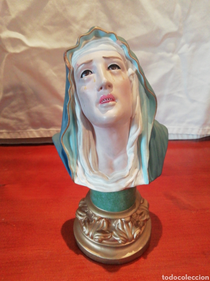 Antiques: Virgen en biscuit