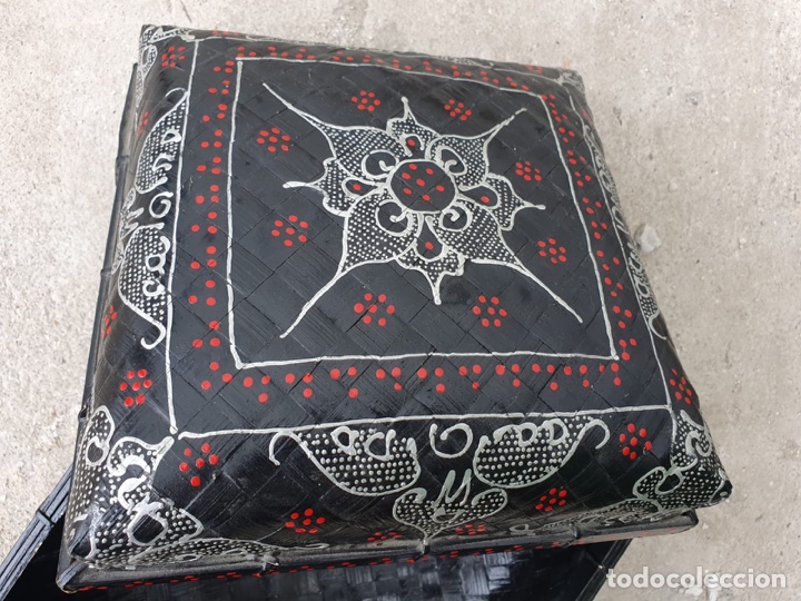 Antig&uuml;edades: Caja asi&aacute;tica de bamb&uacute; hecha a mano - Foto 13