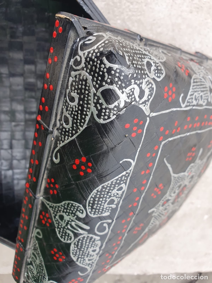 Antig&uuml;edades: Caja asi&aacute;tica de bamb&uacute; hecha a mano - Foto 14