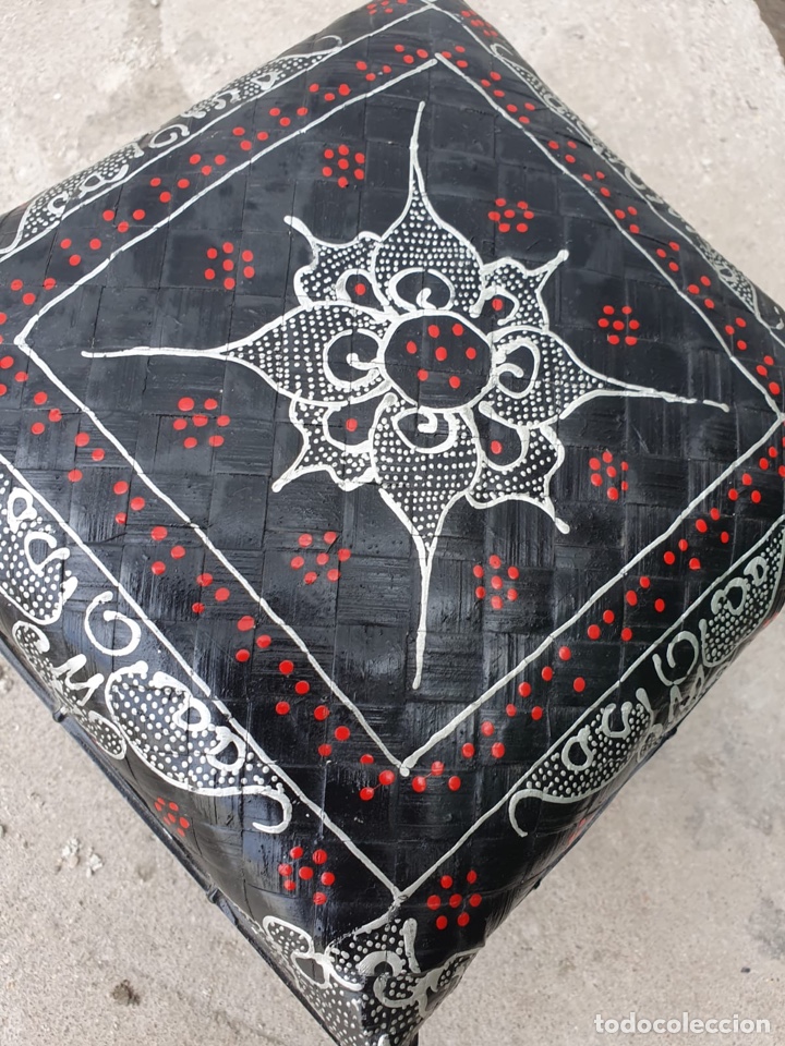 Antig&uuml;edades: Caja asi&aacute;tica de bamb&uacute; hecha a mano - Foto 1