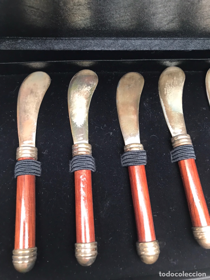 Antig&uuml;edades: Set cubiertos mantequilla , 925 plata - Foto 3