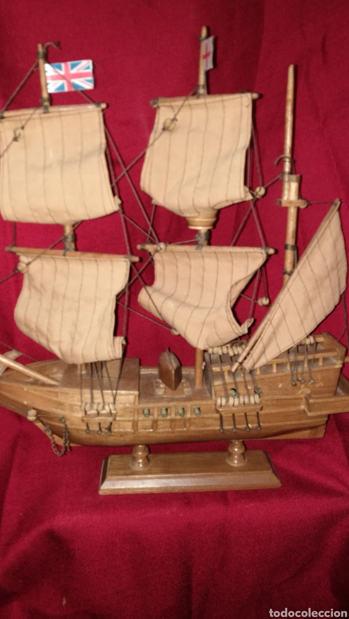 Antig&uuml;edades: BONITO BARCO GALEON MADERA - Foto 9