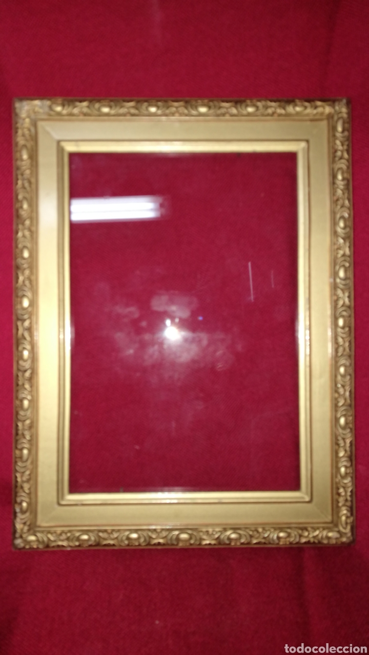 Antig&uuml;edades: MARCO DE MADERA DORADO - Foto 5