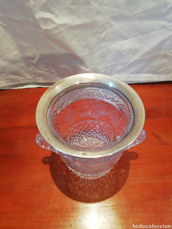 Antig&uuml;edades: Cubitera de cristal de roca y plata - Foto 2