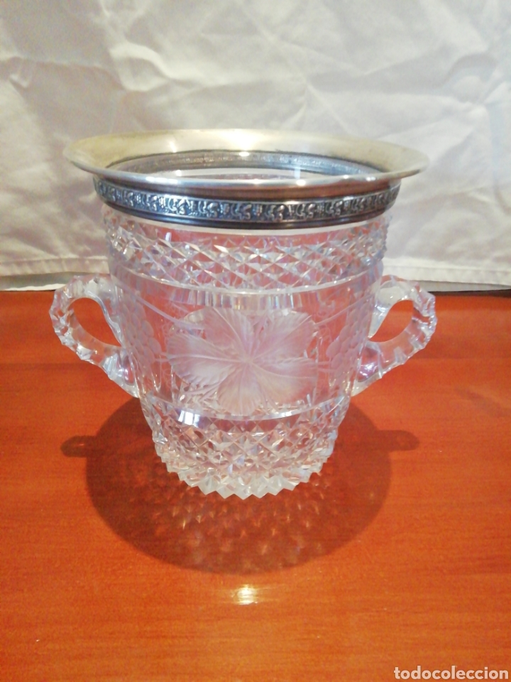 Antig&uuml;edades: Cubitera de cristal de roca y plata - Foto 1