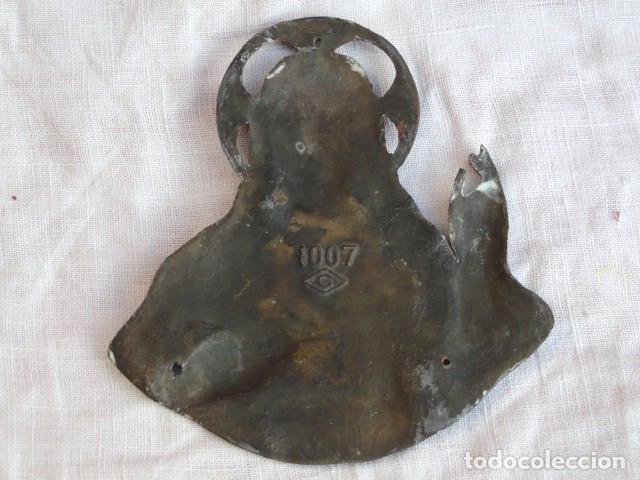 Antig&uuml;edades: SAGRADO CORAZ&Oacute;N DE METAL. - Foto 4