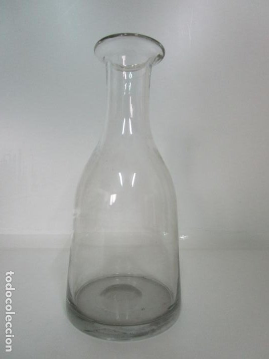 Antigüedades: Antigua Botella - Cristal Soplado Catalán - 28 cm - S. XIX - Foto 1 - 197643023