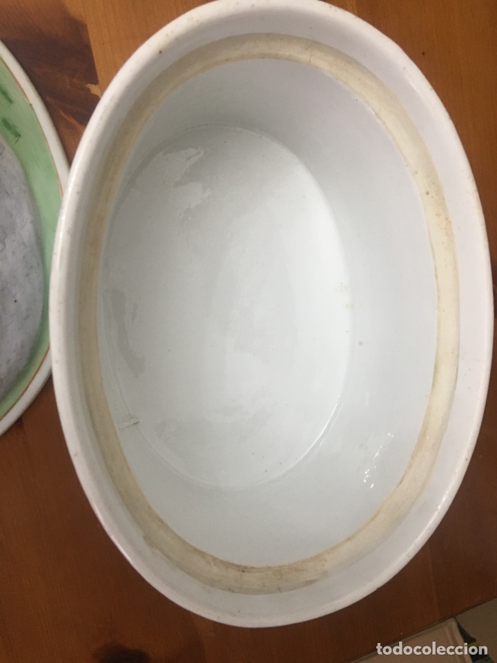 Antig&uuml;edades: Sopera porcelana conejo y coles - Foto 4