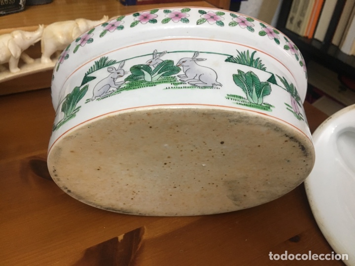 Antig&uuml;edades: Sopera porcelana conejo y coles - Foto 5