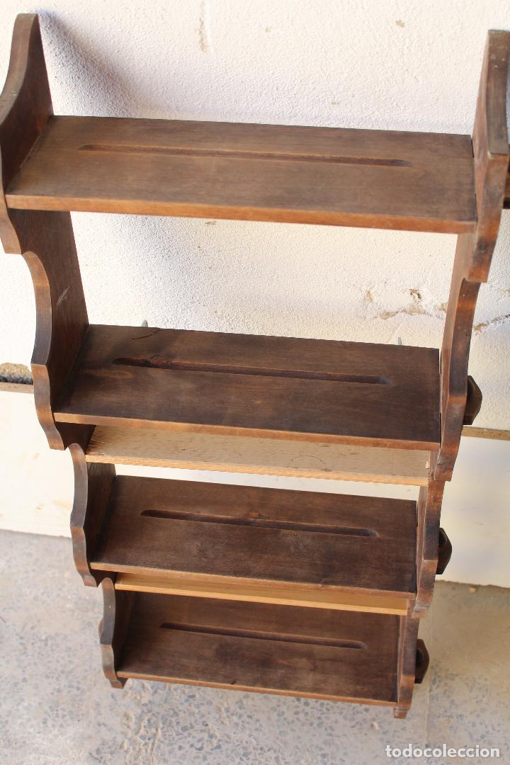 Antig&uuml;edades: repisa platera de madera - Foto 7