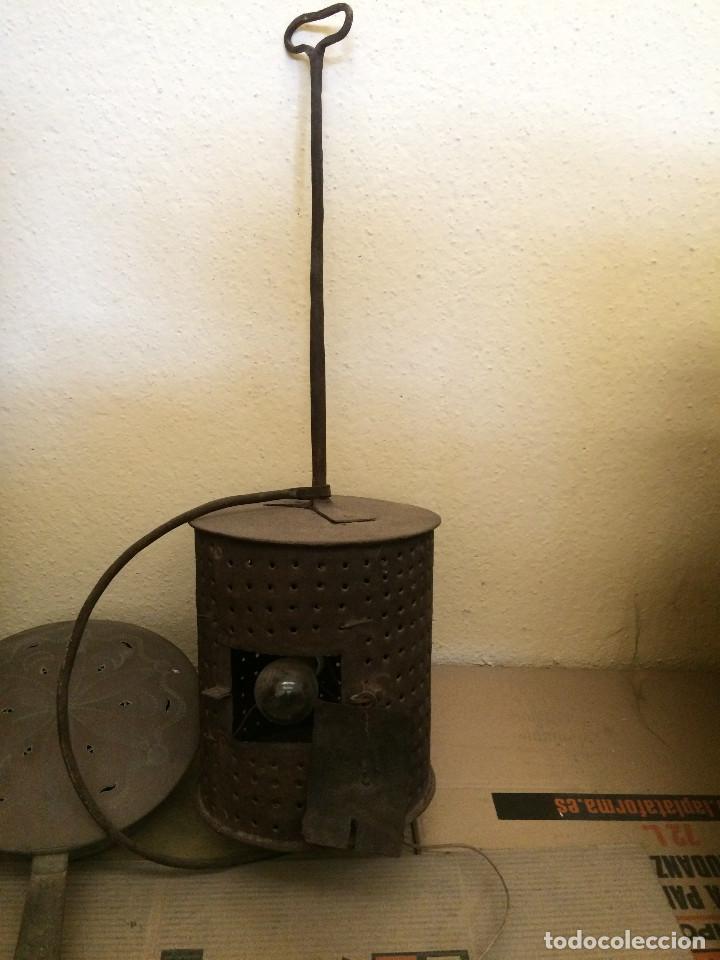 Antig&uuml;edades: CALENTADOR ADAPTADO LAMPARA - Foto 2