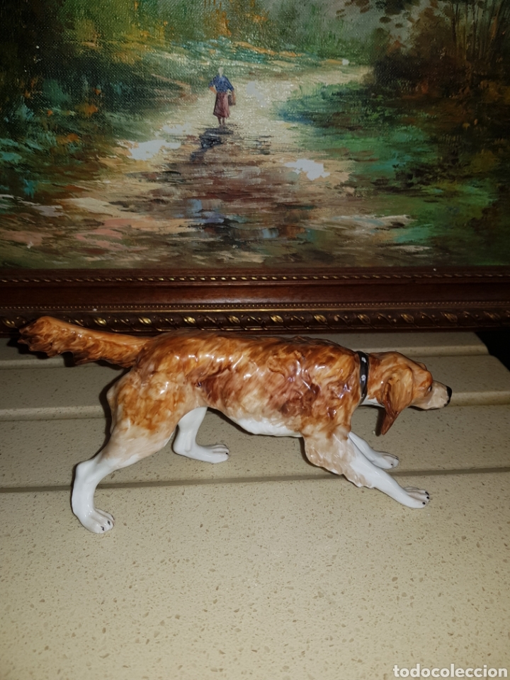 Antig&uuml;edades: Perro de caza porcelanas &Aacute;LVAREZ. - Foto 2