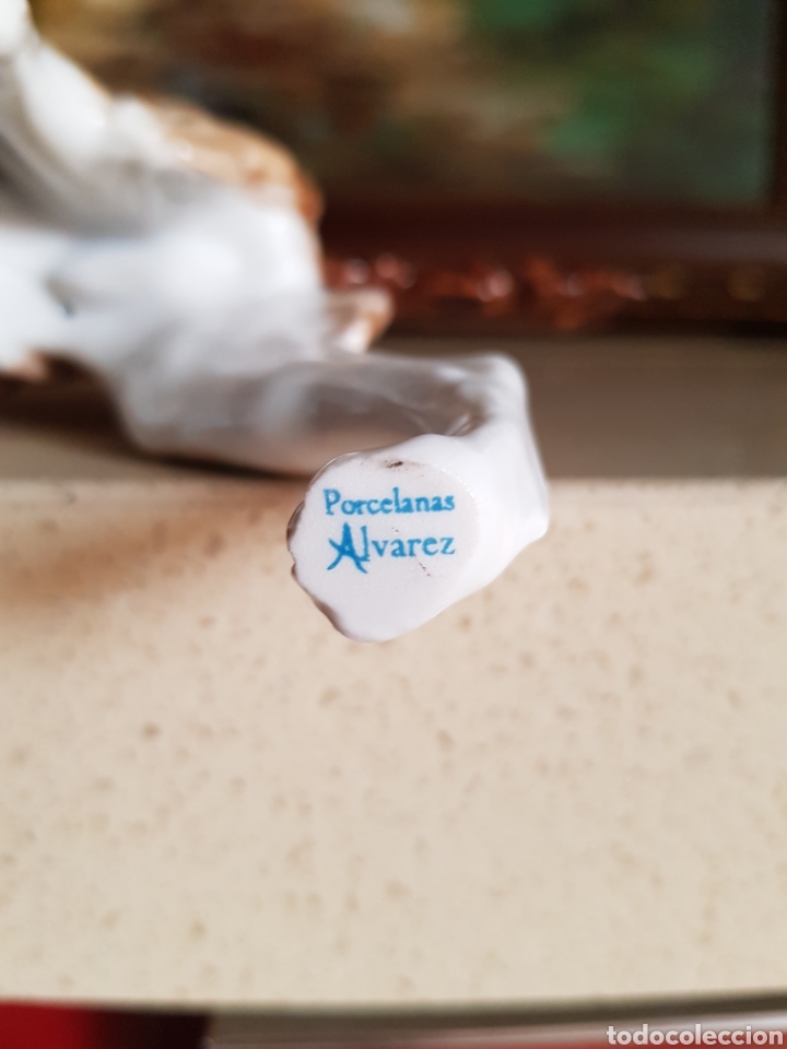 Antig&uuml;edades: Perro de caza porcelanas &Aacute;LVAREZ. - Foto 3