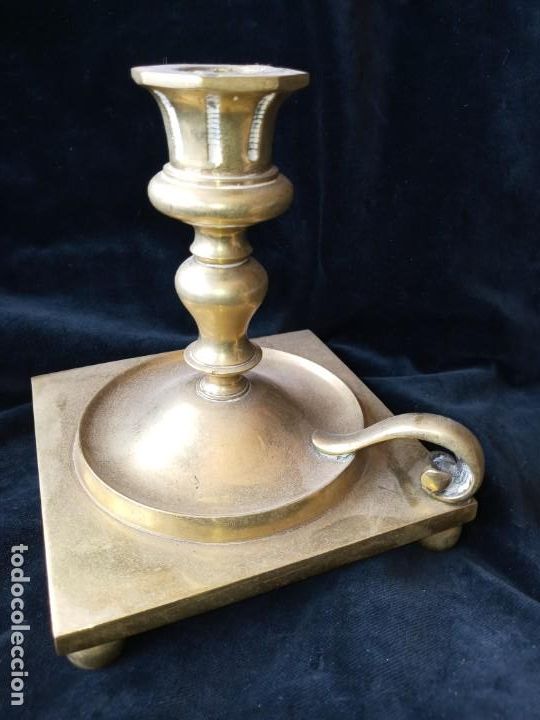 Antig&uuml;edades: Antigua palmatoria de bronce - Foto 1