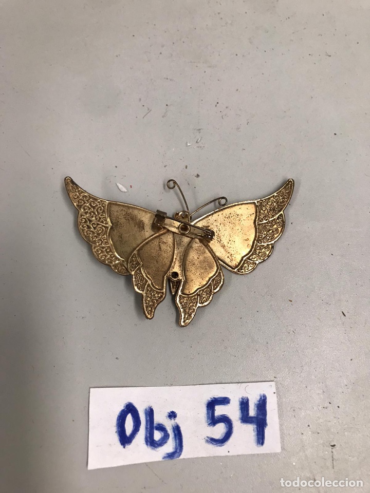 Antigüedades: Broche de mariposa esmaltada - Foto 2 - 198192000
