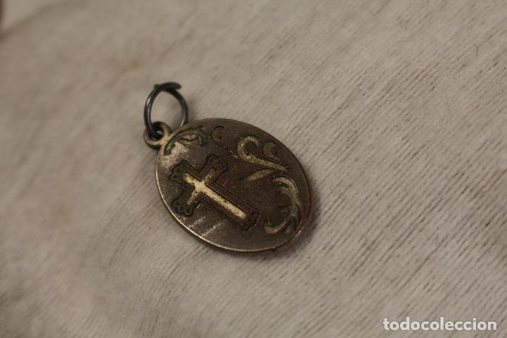 Antig&uuml;edades: st. christopher - medalla plateada y acristalada - Foto 3