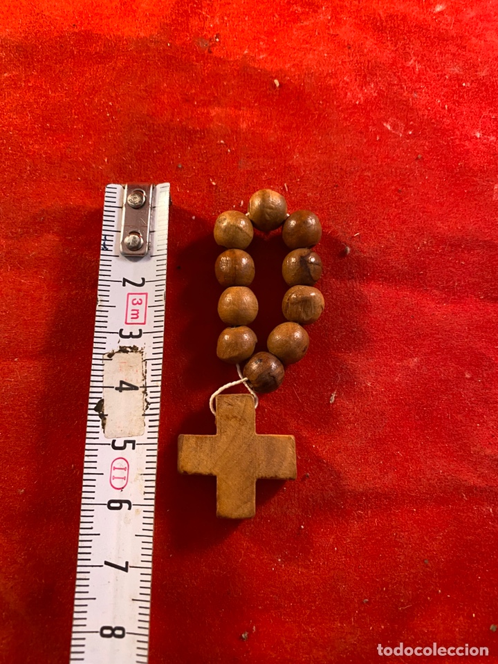 Antig&uuml;edades: Peque&ntilde;o rosario de madera - Foto 2