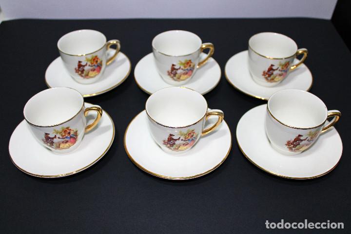 juego de café 6 tazas + 6 platos - porcelana s - Compra venta en  todocoleccion