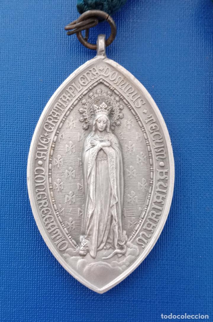 Antig&uuml;edades: MEDALLA RELIGIOSA CON CORD&Oacute;N. VIRGEN. EN ALUMINIO - Foto 2