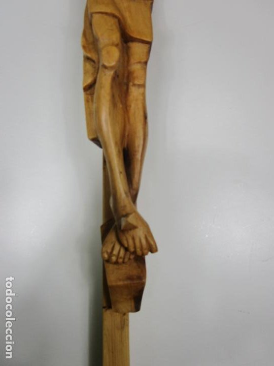 Antigüedades: Crucifijo - Cristo a la Cruz - Talla en Madera de Boj - 62 cm Altura - Foto 2 - 198391072