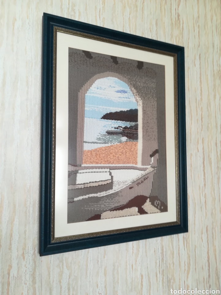 Antig&uuml;edades: Cuadro Tapiz Calella de Palafrugell - Foto 1