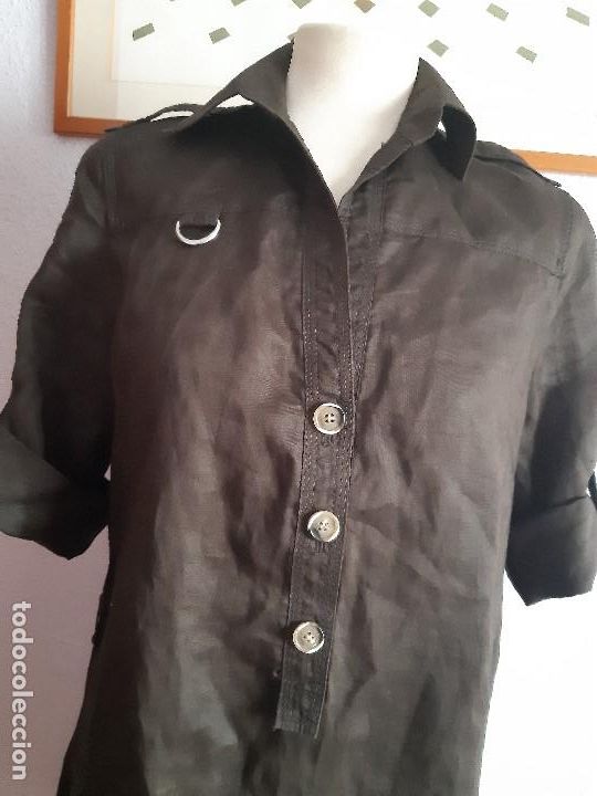 Antig&uuml;edades: BONITO VESTIDO MARRON DE ZARA BASIC. TALLA M. - Foto 2