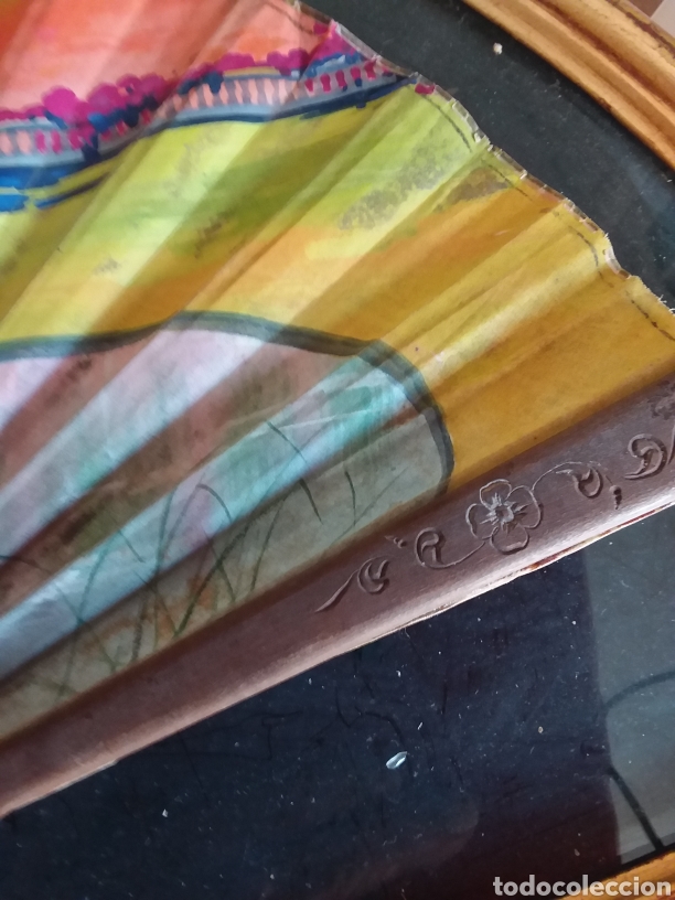Antig&uuml;edades: Abanico antiguo pintado a mano - Foto 3