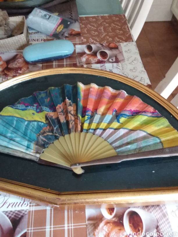 Antig&uuml;edades: Abanico antiguo pintado a mano - Foto 1