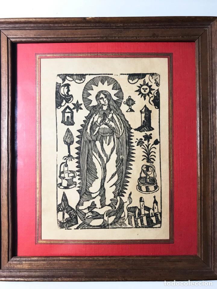 Antig&uuml;edades: Grabado Virgen Inmaculada Concepci&oacute;n - Foto 1