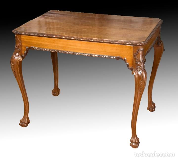 Antig&uuml;edades: Mesa escritorio. Madera de caoba. Siglo XIX. - Foto 1
