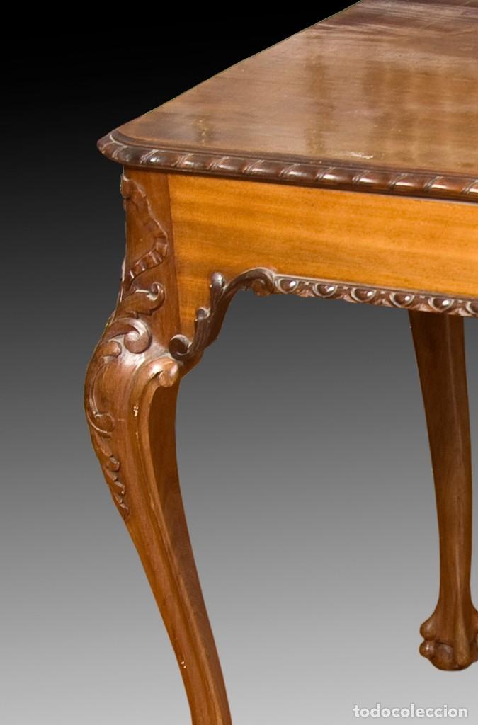 Antig&uuml;edades: Mesa escritorio. Madera de caoba. Siglo XIX. - Foto 2