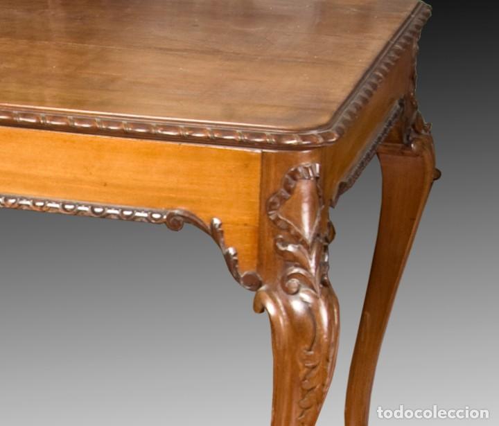 Antig&uuml;edades: Mesa escritorio. Madera de caoba. Siglo XIX. - Foto 4
