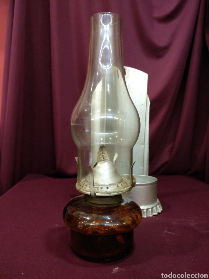Antig&uuml;edades: Candil o quinqu&eacute; 28,5cm - Foto 2