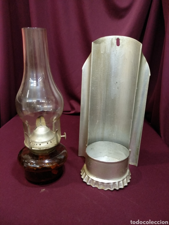Antig&uuml;edades: Candil o quinqu&eacute; 28,5cm - Foto 4