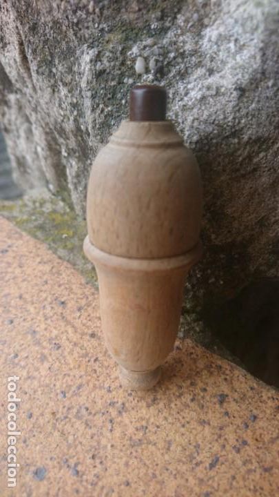 Antig&uuml;edades: Pulsador antiguo madera - Foto 1