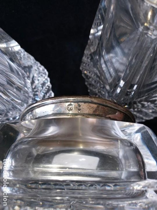 Antig&uuml;edades: Juego de tocador de cristal y plata - Foto 3