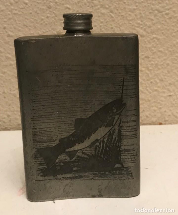 Antig&uuml;edades: whiskey botella pewter - Foto 2