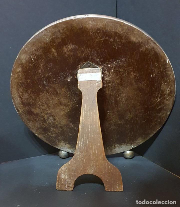 Antig&uuml;edades: Espejo circular plateado de sobremesa - Foto 3