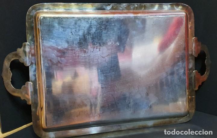 Antig&uuml;edades: Bandeja con asas plateada - Foto 1