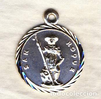 Antiquit&eacute;s: SAN ROQUE.- PROTECTOR CONTRA LAS EPIDEMIAS Y PESTES.-20 mm. PLATA CON CONTRASTE.- (2)