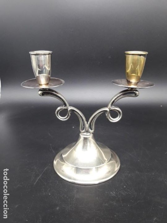 Antig&uuml;edades: Candelabro 2 brazos - Foto 1