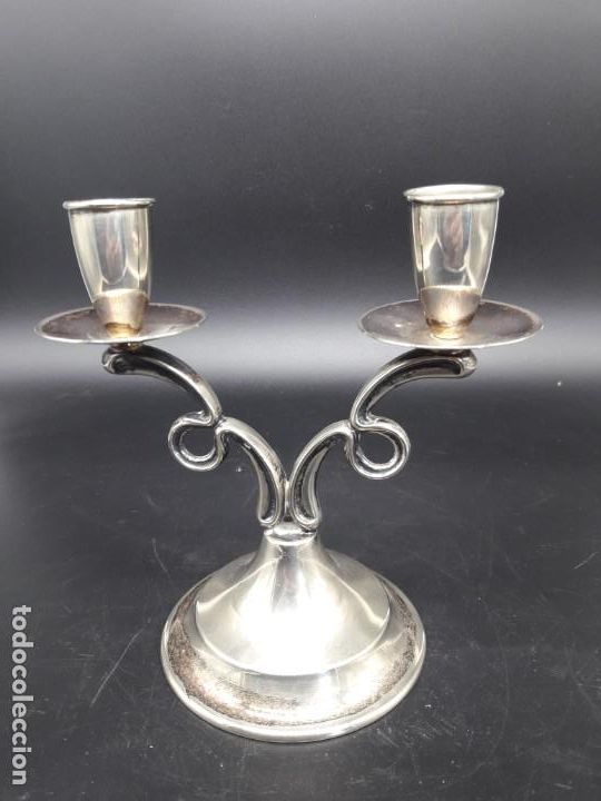 Antig&uuml;edades: Candelabro 2 brazos - Foto 1