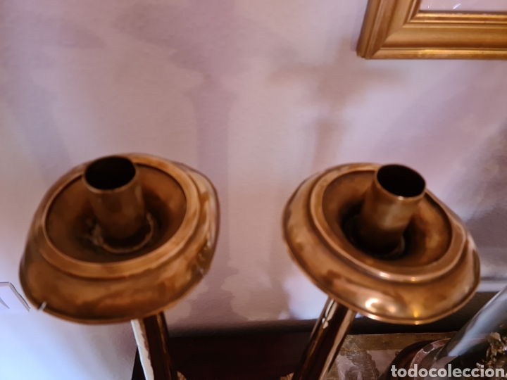 Antig&uuml;edades: Pareja de candeleros - Foto 2