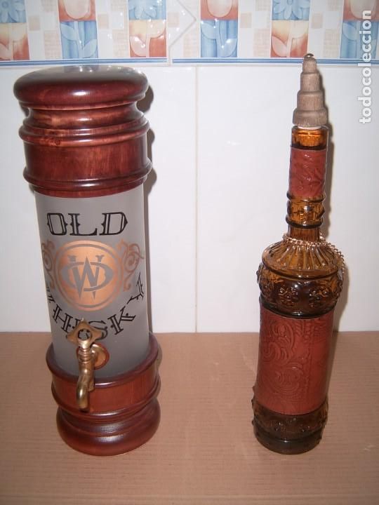 Antig&uuml;edades: LOTE DE WHISKERA Y LICORERA - Foto 1