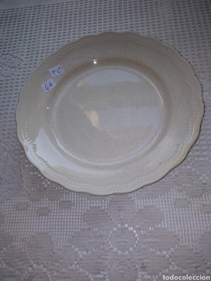 Antig&uuml;edades: PLATO BLANCO .LA ASTURIANA .GIJ&Oacute;N - Foto 1