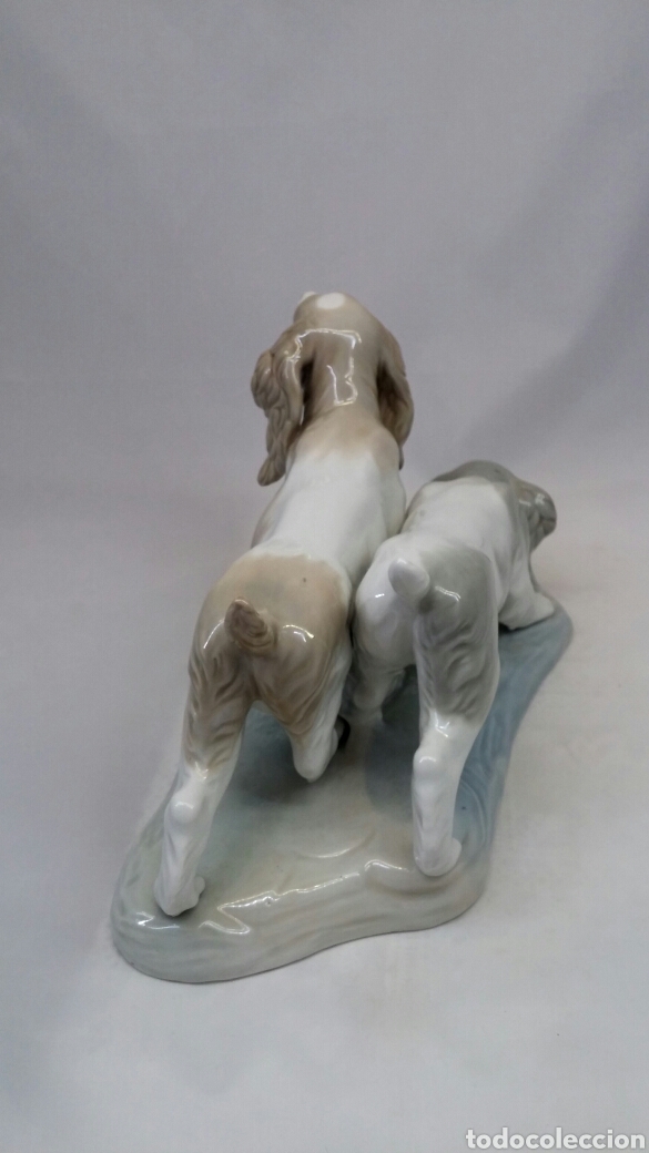 Antig&uuml;edades: Figura pareja peros de caza cocker spaniel - Foto 8